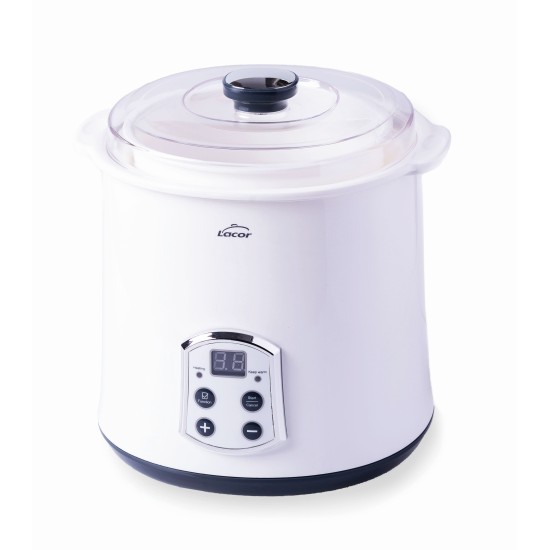 Електрически уред за приготвяне на йогурт / кисело мляко, 20W, 220-240V, 50/60Hz, ф20x23см, 2л, 1,17кг, MAXI - Lacor