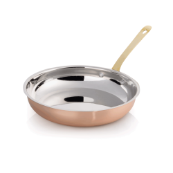 Иноксов тиган за сервиране с медно покритие, кръгъл, copper, ф23,5см, h5см, Copper Look 20 - WAS