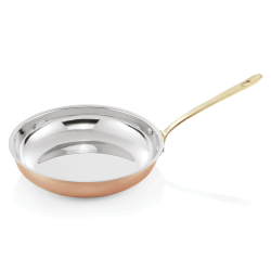 Иноксов тиган за сервиране с медно покритие, кръгъл, copper, ф30см, h5см, Copper Look 20 - WAS