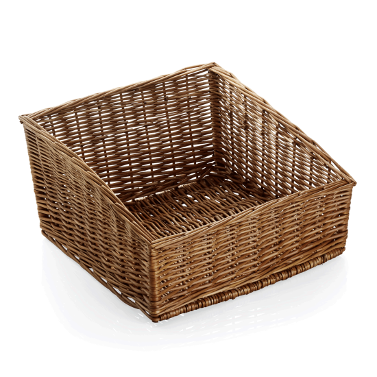 Панер, бамбук/върба, правоъгълен, 46x45см, h16,5/25см, Basket 3136 - WAS