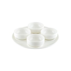Комплект купички от 5 порцеланови части с подложна чиния BONNA-GOURMET-(GRM 05SST)