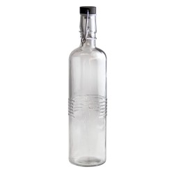 Стъклена бутилка с черен клипс 750мл OLD FASHIONED-(212732-BL-LF) - Horecano