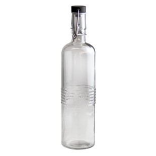 Стъклена бутилка с черен клипс 750мл OLD FASHIONED-(212732-BL-LF) - Horecano