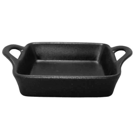 Керамична тава за печене квадратна черна 18,8x18,8x6,5см (UN30-002-1-B) - Horecano