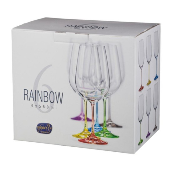 Стъклена чаша за червено вино 350мл RAINBOW(40729) (CX112) - Crystalex