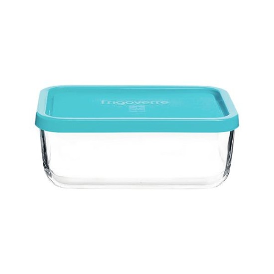 Стъклена правоъгълна кутия с капак 21x13xh8см 1,4л FRIGOVERRE-(3.35160) - Bormioli Rocco