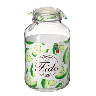 Стъклен буркан 4л с клипс FIDO-(1.49260) - Bormioli Rocco