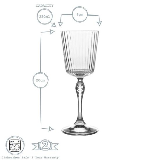 Стъклена чаша за коктейли "COCKTAIL GLASS" 250мл AMERICA \'20s-(1.22129) - Bormioli Rocco
