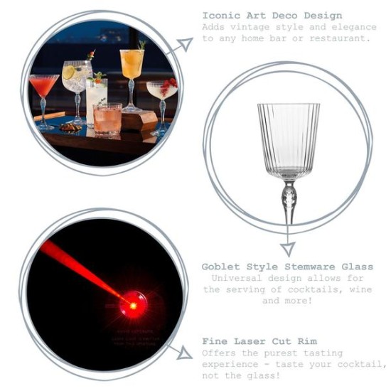 Стъклена чаша за коктейли "COCKTAIL GLASS" 250мл AMERICA \'20s-(1.22129) - Bormioli Rocco