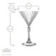 Стъклена чаша за коктейл "MARTINI SMALL" 155мл AMERICA \'20s-(1.22144) - Bormioli Rocco