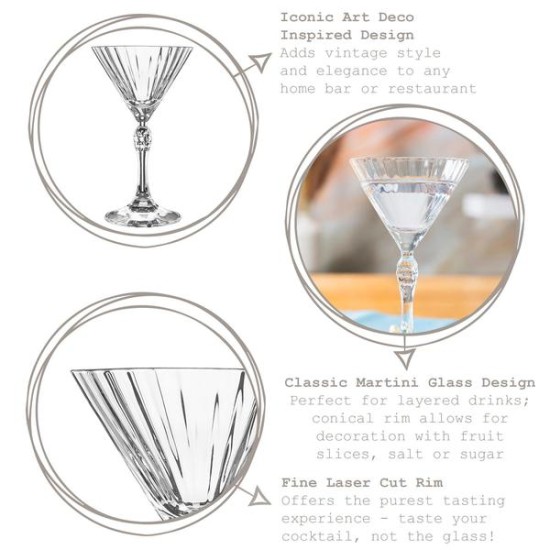 Стъклена чаша за коктейл "MARTINI SMALL" 155мл AMERICA \'20s-(1.22144) - Bormioli Rocco
