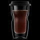 Стъклена двустенна термо чаша със силиконов капак 340мл DRINK&DESIGN-(12837/01) (RM 508) - Luigi Bormioli