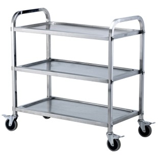 Метална количка 3 нива голяма 85x45x89cм до 100кг (15/16кг на етаж) 079B(L) GX - Horecano