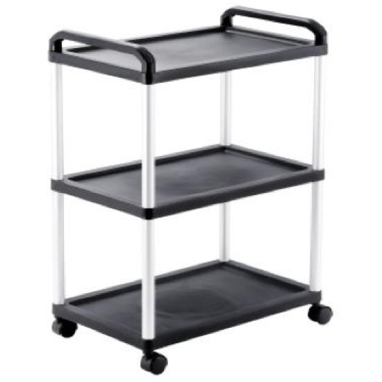 Количка на 3 нива 50x31.5x70см (до 30кг) черна GX-032G - Horecano