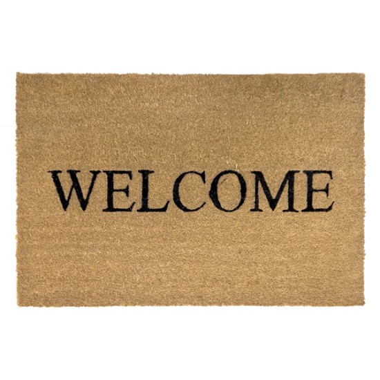 Изтривалка с надпис "WELCOME", 60x90см, бежова (CR-4748B) - Horecano