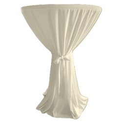 Текстилна покривка за коктейлна маса ф80x110см IVORY (HC-16139) - Horecano