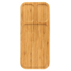 Бамбукова дъска за сервиране с 3 отделения 32,2x13,8xh1,9см (A2209) - Horecano