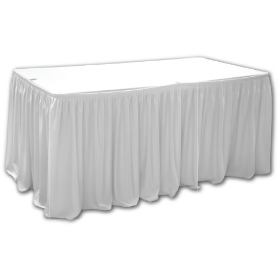 Драперия за маса 244x76xh76см бяла L6,40м (HC-16216) - Horecano