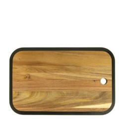 Дървена дъска за рязане с черен кант 40,5x26xh1,5см акация HOME-(HC-16306) - Horecano