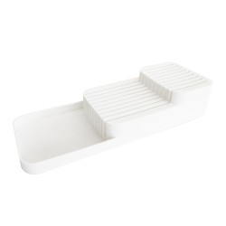Пластмасов органайзер за ножове на две нива 39x14xh7,3см бял HOME-(50830-W) - Horecano
