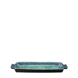 Меламиново плато правоъгълно с дръжки 35x14см ALANI BLUE BUFFET-(HC-28118) - Horecano
