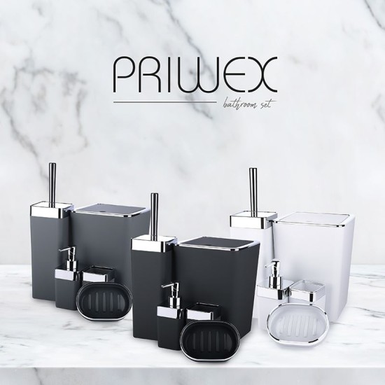 Комплект за баня "PRIWEX" от 5 части бял TZ-558 - Titiz