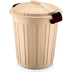 Пластмасов кош за отпадъци N-5 73л. 45х52см бежов (CK-420) - Irak Plastik
