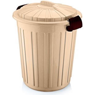 Пластмасов кош за отпадъци N-5 73л. 45х52см бежов (CK-420) - Irak Plastik