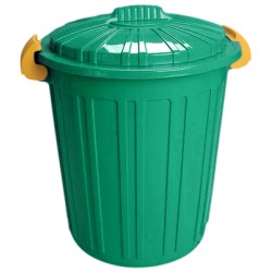 Пластмасов кош за отпадъци N-5 -73л. 45х52см. зелен (CK-420) - Irak Plastik