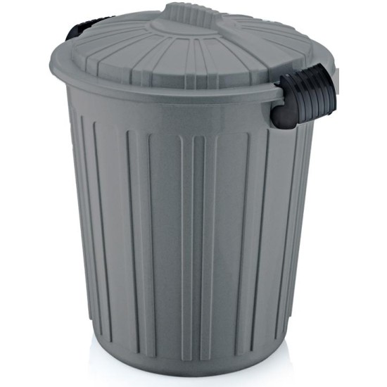 Пластмасов кош за отпадъци N-5 -73л. 45x52см. сив (CK-420) - Irak Plastik