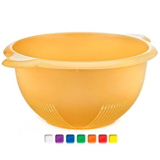 Пластмасова купа гевгир с дръжки 33x27x13,5см различни цветове (SG-225) - Irak Plastik