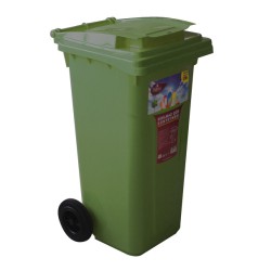 Пластмасов кош за отпадъци  55x48x94см 120л. зелен (CK-404) - Irak Plastik
