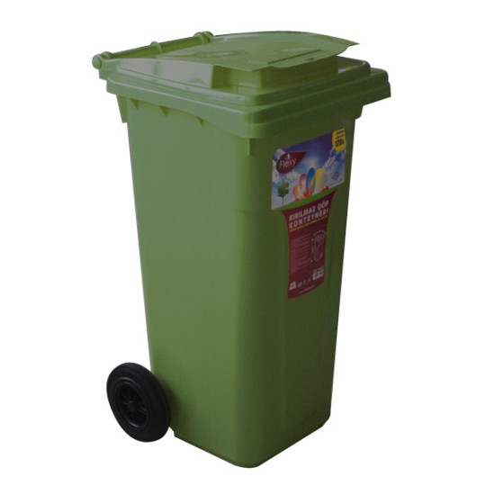 Пластмасов кош за отпадъци  55x48x94см 120л. зелен (CK-404) - Irak Plastik