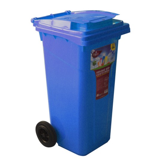 Пластмасов кош за отпадъци 120л. син (CK-404) - Irak Plastik