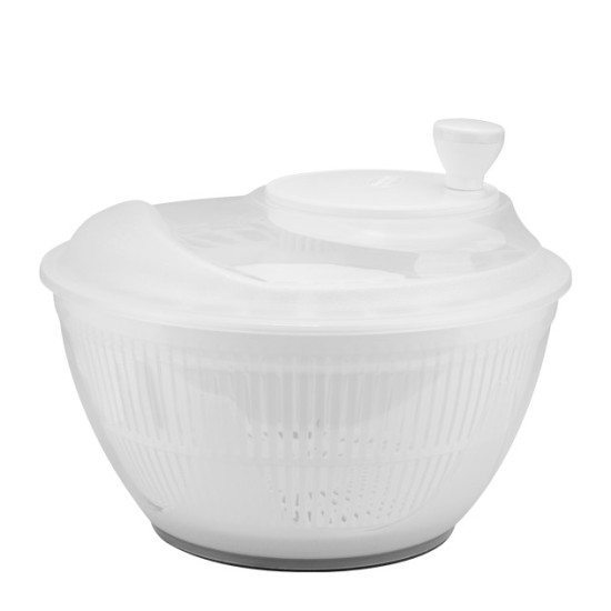 Пластмасова центрофуга за салата ф26xh20см 4.75л бяла HOME-(HC-31777) - Horecano