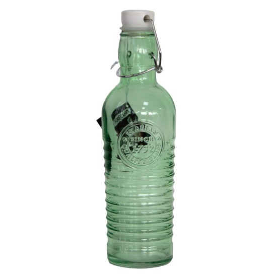 Стъклена бутилка с клипс 500мл OLD FASHIONED-GREEN-(339270-G) - Horecano