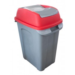 Пластмасов кош за отпадъци 50л "Hippo" червен PLANET-(UP 220) 