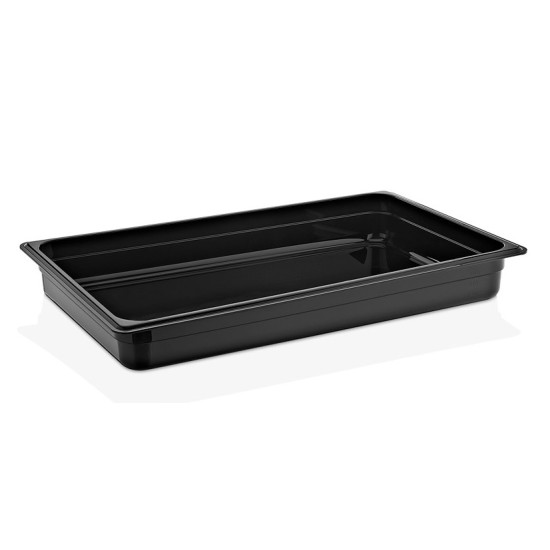 Полипропиленов контейнер черен 1/1-65 53x32,5x6,5см 8,5л PP-(GNPP-1165/B) - Plast Port