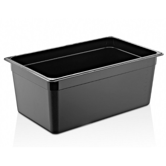Полипропиленов контейнер черен 1/1 53x32,5x20см 25,6л PP-(GNPP-11200/B) - Plast Port