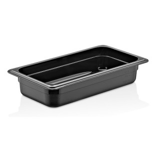 Полипропиленов контейнер черен 1/2-65 32,5x26,5x6,5см 3,9л PP-(GNPP-1265/B) - Plast Port