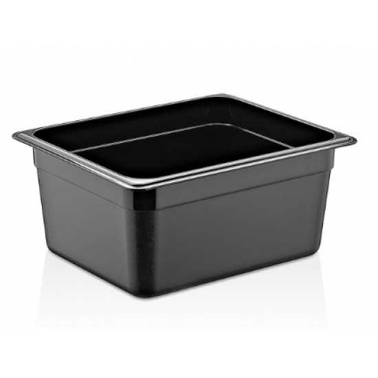Полипропиленов контейнер черен 1/2-150 32,5x26,5x15см 8,9л PP-(GNPP-12150/B) - Plast Port