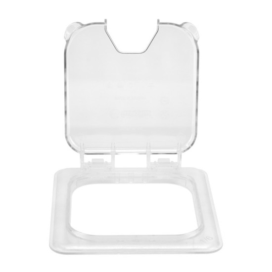 Поликарбонатен капак с дупка GN 1/6 Flip прозрачен PC-(GNPLM-16N) - Plast Port