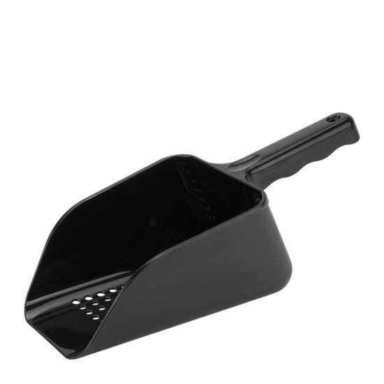 Пориларбонатна лопатка перфорирана 1,2л 19,5x12xh9см черна PC-(GISHB-03) (GISH-03/B) - Horecano