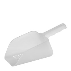 Поликарбонатна лопатка перфорирана 1,2л 19,5x12xh9см бяла PP-(GISHP-03) (GISPH-03) - Horecano