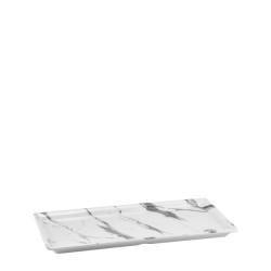 Меламиново плато правоъгълно 35x17xh2см WHITE MARBLE KN-(103517.WM) - Kulsan