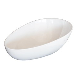 Меламинова купа яйце скосена бяла 36x24xh8-14см (K-2047)AN - Alkan 