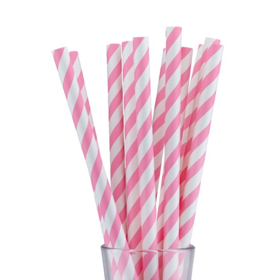 Хартиени сламки Bubble Tea, ф1,2x26см, 50бр, розови, BARWARE-(HC-37234)(210419-4) - Horecano