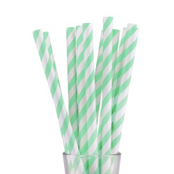 Хартиени сламки Bubble Tea, ф1,2x26см, 50бр, мента, BARWARE-(HC-37235)(210419-3) - Horecano
