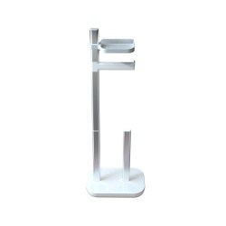 Стойка за тоалетна хартия и WC четка 16x25xh73см бяла PN-(M-E75-01) - Primanova