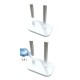 Стойка за тоалетна хартия и WC четка 16x25xh73см бяла PN-(M-E75-01) - Primanova